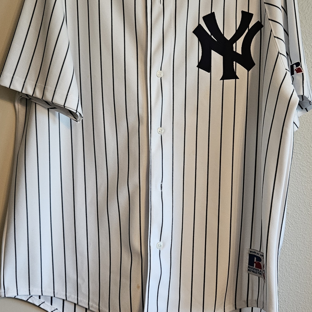 Russell Athletic Men's White Pinstripe Shirt